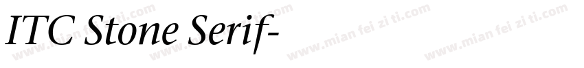 ITC Stone Serif字体转换